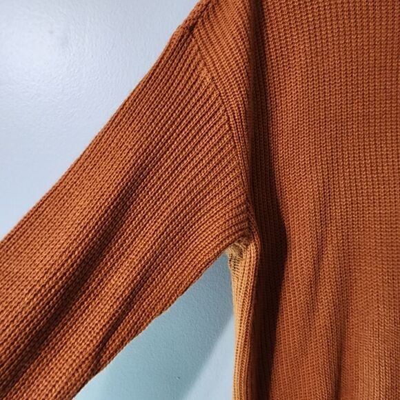 Shein Funnel Neck Drop Shoulder Ribbed Knit Sweater - Picture 10 of 15